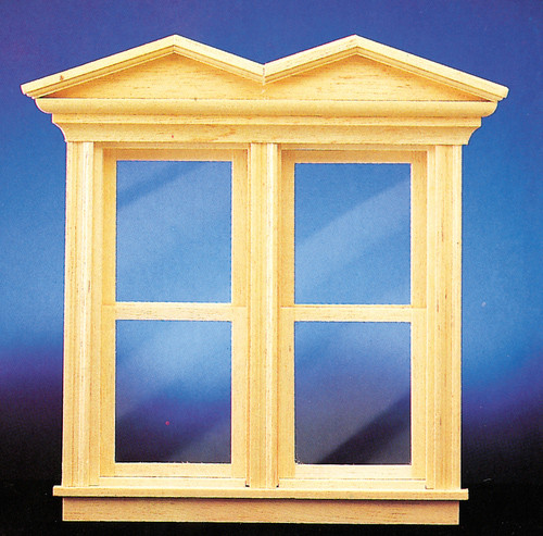 Dollhouse City - Dollhouse Miniatures Victorian Hooded Working Double Window