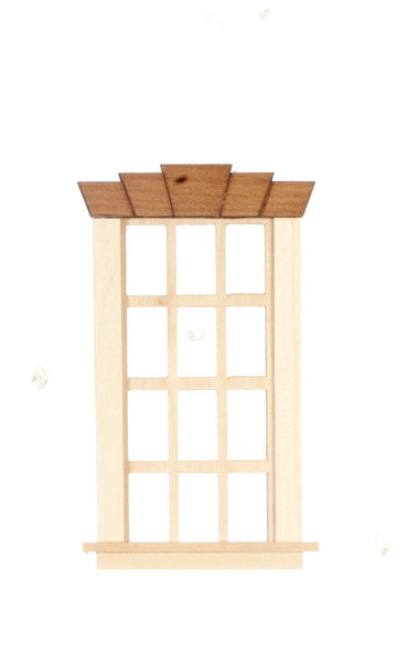 Dollhouse City - Dollhouse Miniatures 6 Over 6 Window - Keystone Top