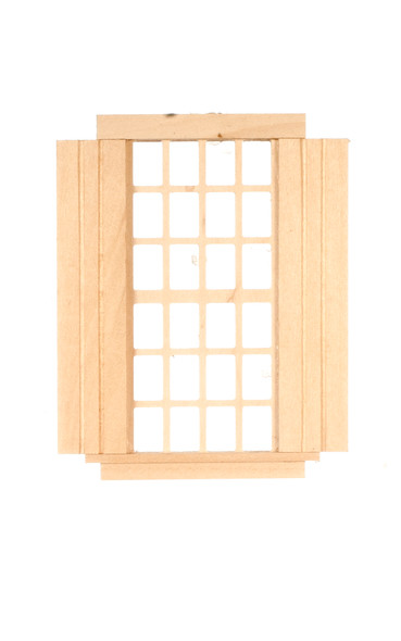 Dollhouse City - Dollhouse Miniatures 12 Over 12 Window with Shutters