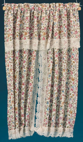 Window Drape Set - Floral and Lace