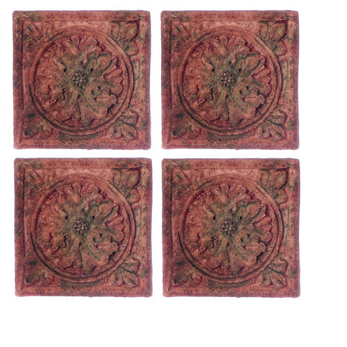 Dollhouse City - Dollhouse Miniatures Floor Tile Sunflower Set - Gray Ancient