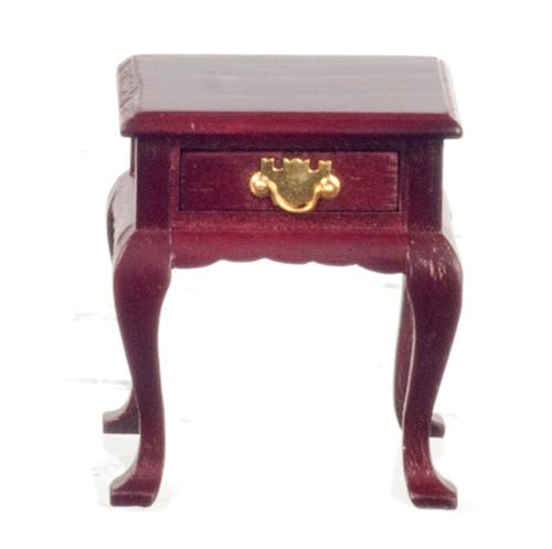 Dollhouse City - Dollhouse Miniatures Square End Table - Mahogany