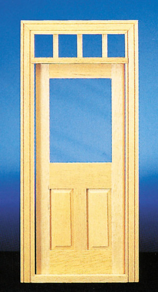 Dollhouse City - Dollhouse Miniatures Traditional 2 Panel Door with Window