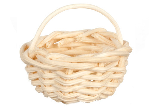 Round Oval Basket - White