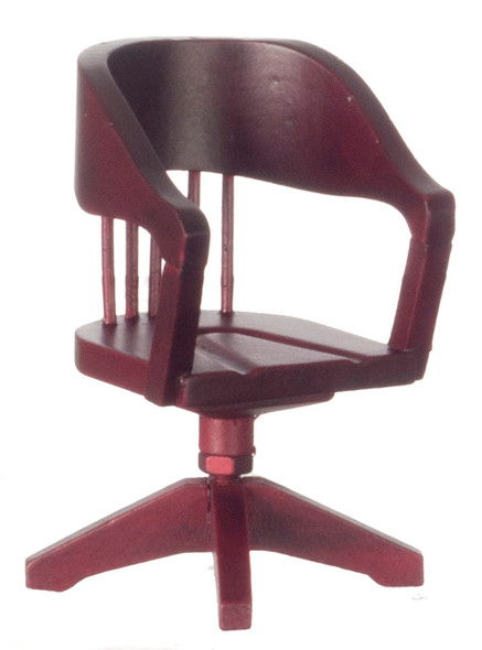 Dollhouse City - Dollhouse Miniatures Desk Chair - Mahogany