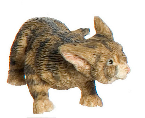 Dollhouse City - Dollhouse Miniatures Stalking Cat - Brown