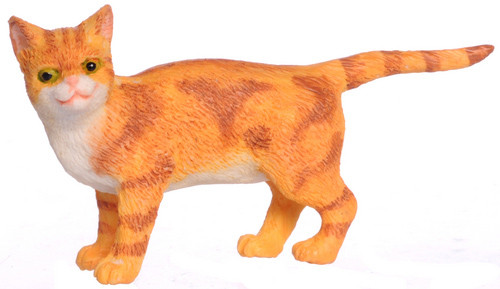 Dollhouse City - Dollhouse Miniatures Walking Cat - Orange