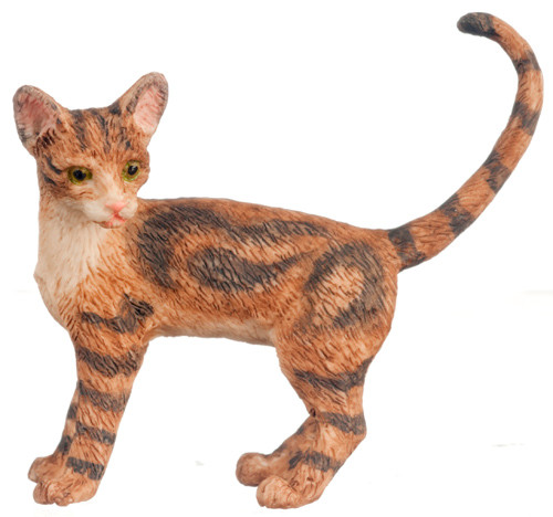 Dollhouse City - Dollhouse Miniatures Cat - Brown