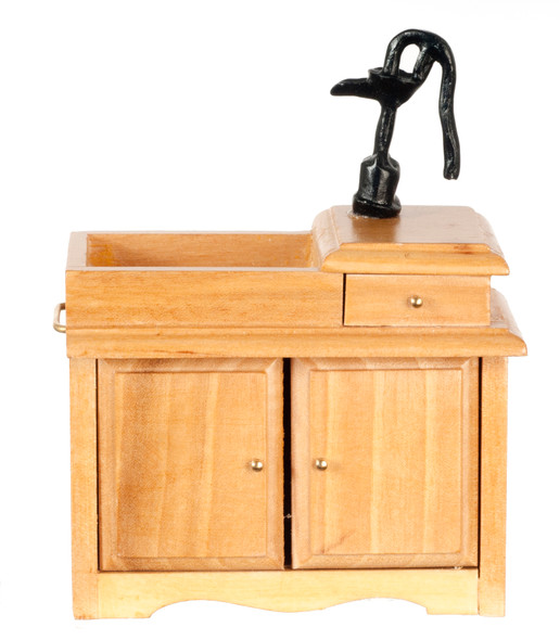 Dollhouse City - Dollhouse Miniatures Wet Sink - Oak