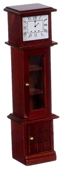 Grandfather Clock - Mahogany and Blue