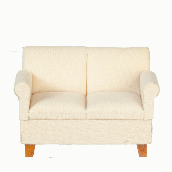 Love Seat - White Fabric