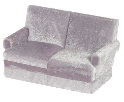 Traditional Loveseat - Gray and Walnut