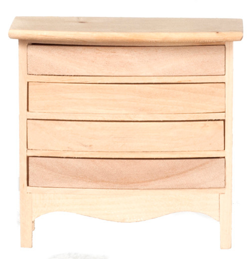 Dollhouse City - Dollhouse Miniatures Chest of Drawer - Unfinished