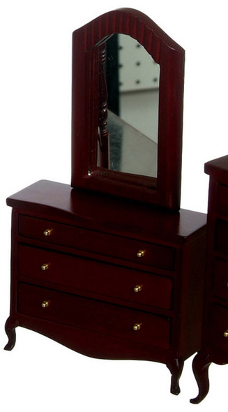 Low Dresser with Mirror - Mahogany