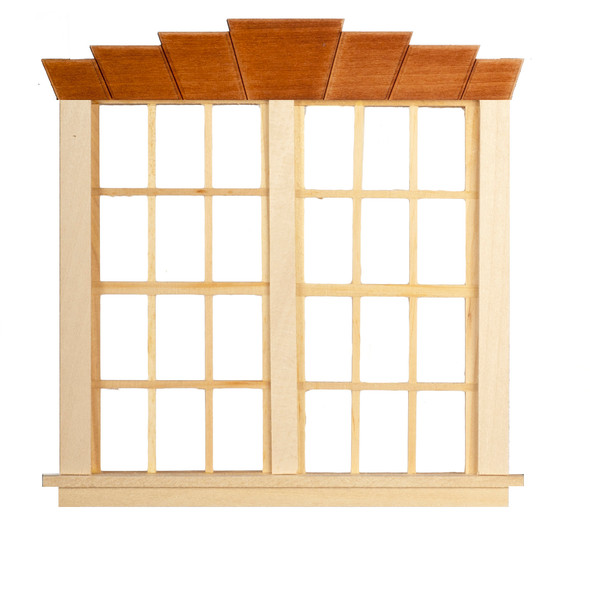 Dollhouse City - Dollhouse Miniatures 6 Over 6 Double Window - Key Top