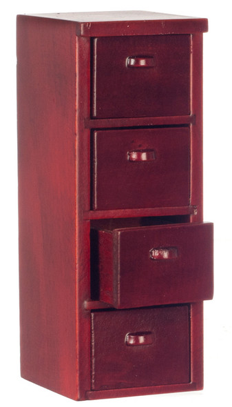 Four Drawer File Cabinet - Mahogany
