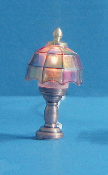 Dollhouse City - Dollhouse Miniatures Colored Tiffany Lamp