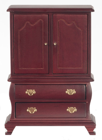 Dollhouse City - Dollhouse Miniatures Armoire - Mahogany
