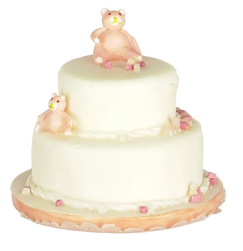 Dollhouse City - Dollhouse Miniatures Teddy Bear Cake Set