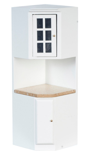 Corner Cabinet - White and Cabinet