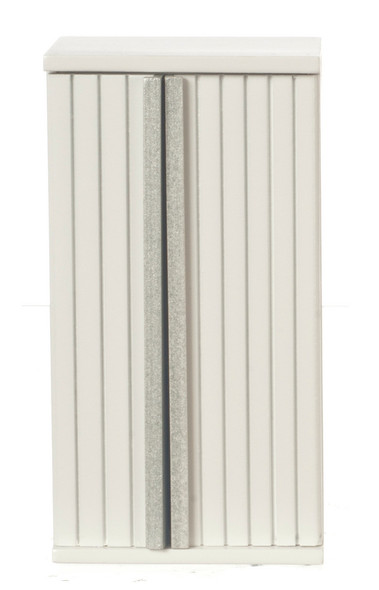Modern Refrigerator with Ribs - White
