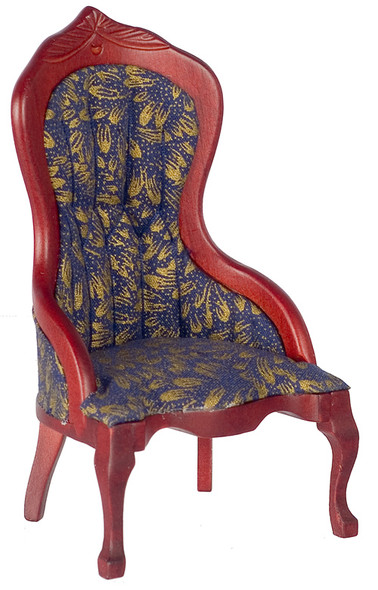 Dollhouse City - Dollhouse Miniatures Victorian Lady's Chair - White Brocade