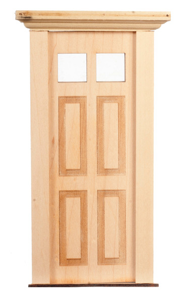 Dollhouse City - Dollhouse Miniatures Classic Federal Door - 4 Raised and 2 Glass