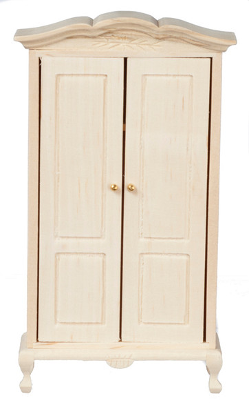 Dollhouse City - Dollhouse Miniatures Wardrobe - Unfinished