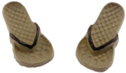 Flip Flops - Tan and Brown