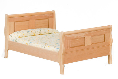 Sleigh Bed - Oak