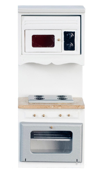 Oven with Microwave - White and Marble