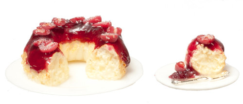 Dollhouse City - Dollhouse Miniatures Strawberry Sponge Cake
