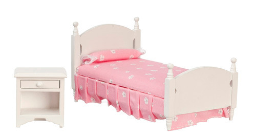 Bed Set - Pink and White