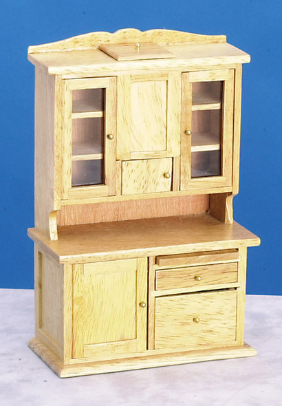 Dollhouse City - Dollhouse Miniatures Flour Bin Hutch - Oak