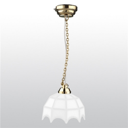 LED White Tiffany Hanging Lamp