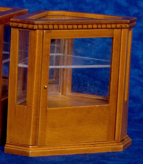 Corner Display Cabinet - Walnut