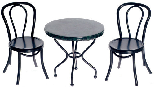 Marble Top Iron Table Set