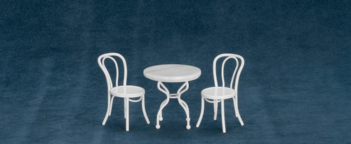 Patio and Table Set - White and Marble