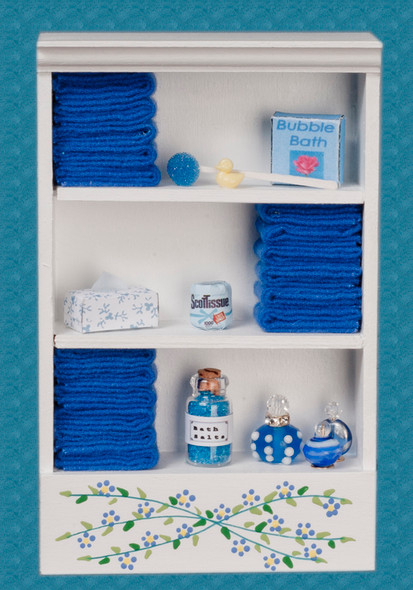 Bath Cabinet - Large and Dark Blue