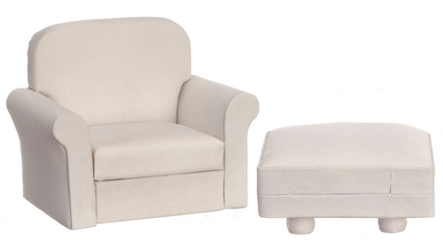 Chair - Ottoman - White