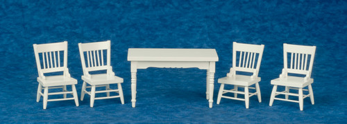 Oak Dining Set - White