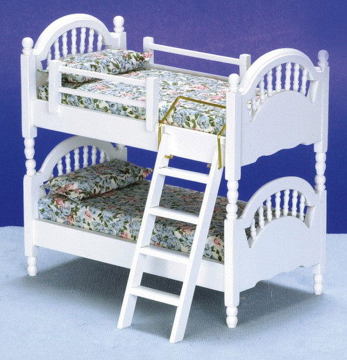 Spindle Bunk Bed - White