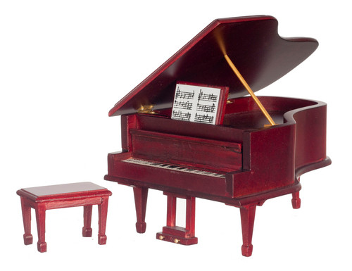 Piano With Bench - Mahogany