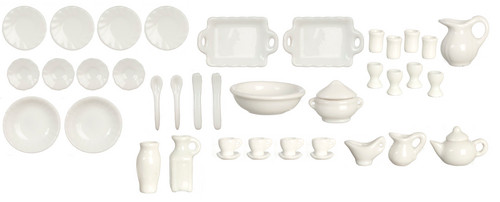 Porcelain Dinner Set - white