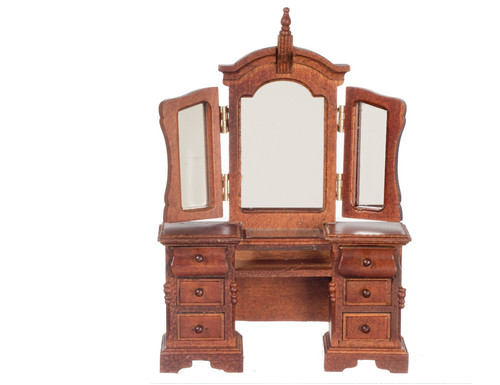 Vanity with Mirror - Walnut
