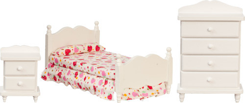 Single Bed Set - White
