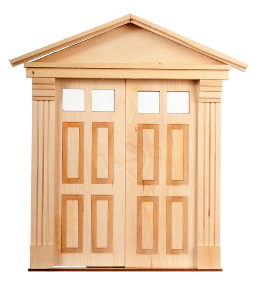 Dollhouse City - Dollhouse Miniatures 4 Raised - 2 Glass Double Door