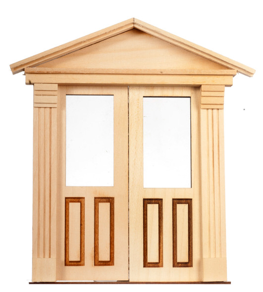 Dollhouse City - Dollhouse Miniatures 2 Raised - 1 Glass Double Door