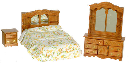 Double Bed Set - Dark Oak