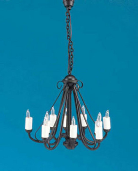 Wrought Iron Chandelier - Black